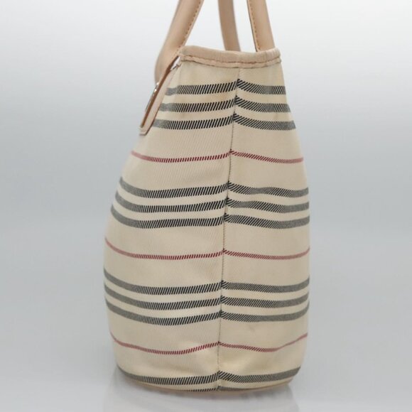 BURBERRY Hand Bag Canvas Beige Auth ti2859 - Picture 4 of 16
